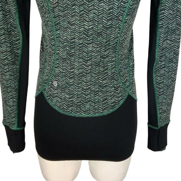 Lululemon Daily Practice Jacket 6 Irregular Spacebone Sea Mist Deep Green Black - Picture 12 of 15